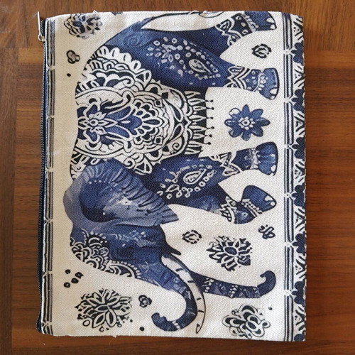 Boho elephant print pouch new