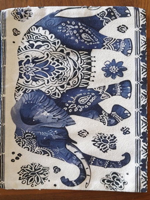 Boho elephant print pouch new