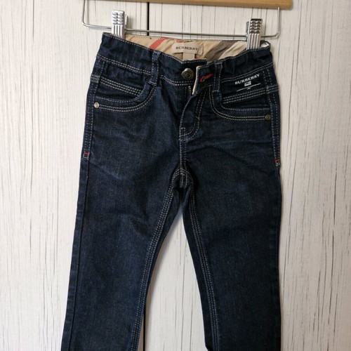 Burberry kids denim jeans like new, dark blue, size 2y, 2 pieces