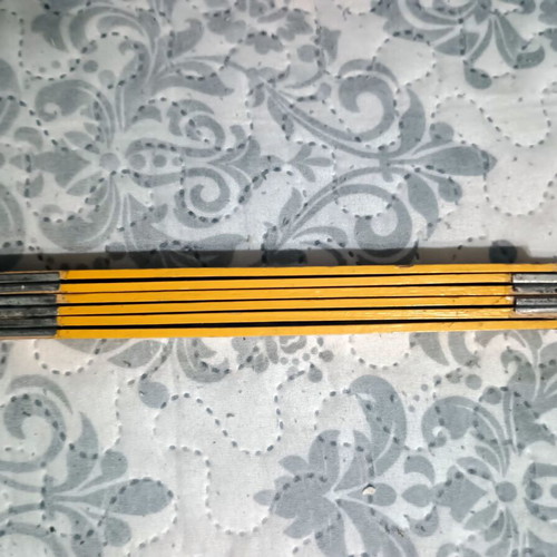Authentic vintage wooden folding meter, carpentry tool