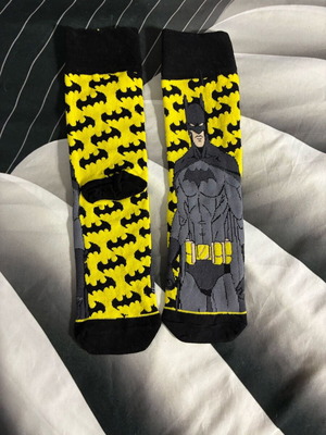 Batman κάλτσες one size καινούργιο, μαύρο και κίτρινο
