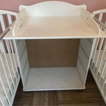 Pali Baby Beds Set of 2 with Wheels, 5-Drawer Chest and Changing Table, Like New