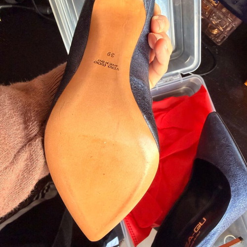 LEA-GU blue pumps new, size 39, Italian genuine leather
