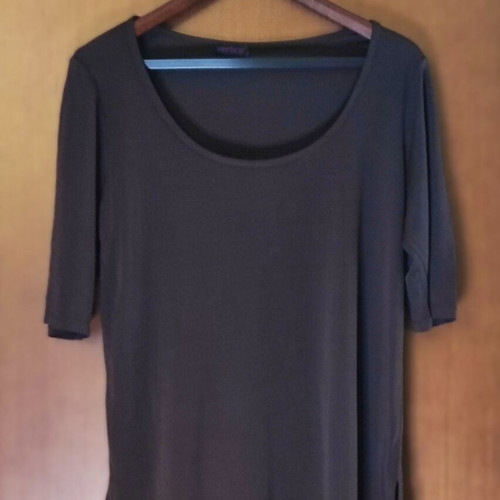 Vertice Brown Blouse Size 3 with 3/4 Sleeve like new