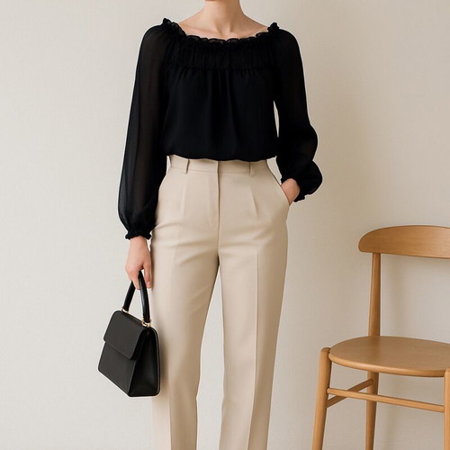 Black Off-Shoulder Zara Blouse like new
