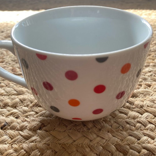 Polka Dot Colorful Mug Used Large Size