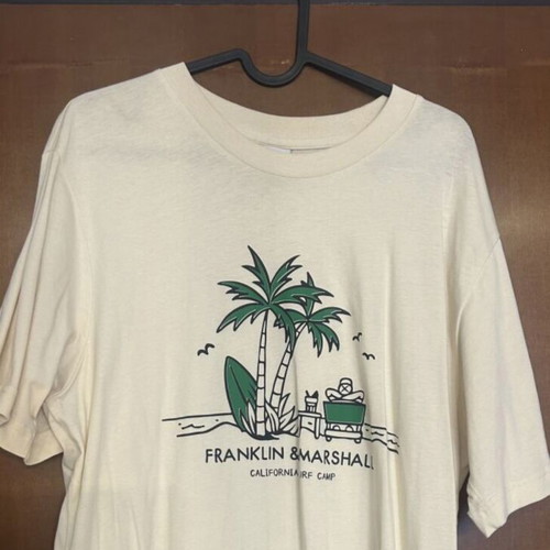Franklin & Marshall T-shirt large size beige like new, 100% cotton