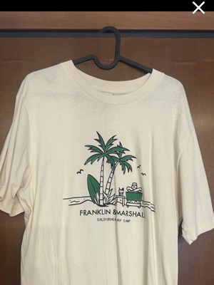 Franklin & Marshall T-shirt large size beige like new, 100% cotton