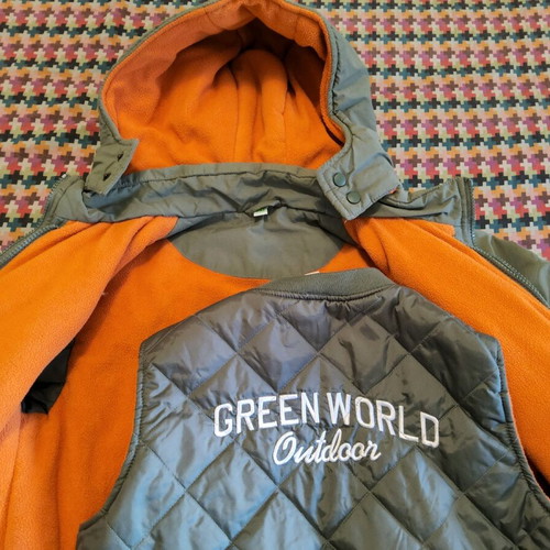 Prenatal kids jacket with hood and vest for boys 8 years like new, multicolor