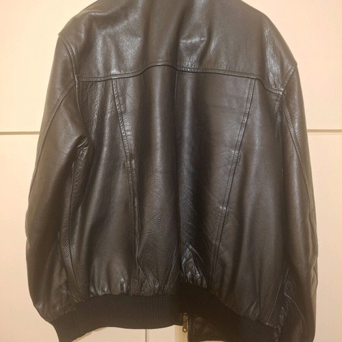 Leather jacket black XL like new