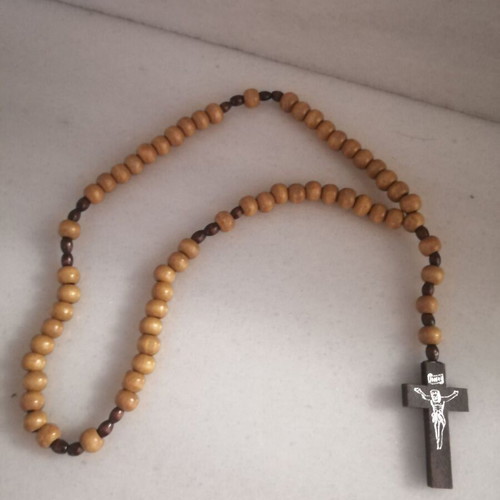 Rosary prayer beads 32cm like new, brown