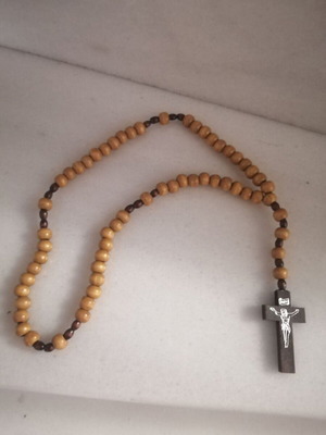 Rosary prayer beads 32cm like new, brown