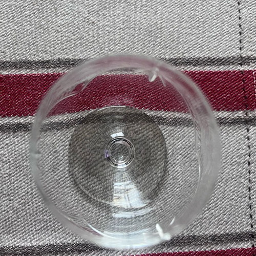 Crystal engraved brandy glasses set of 6 like new