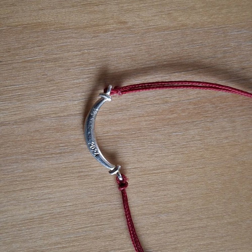 Bracelet with silver element like new, 2024 lucky charm