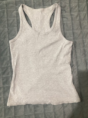Children's Sleeveless Cotton T-shirt like new, gray, sizes 128-134 cm