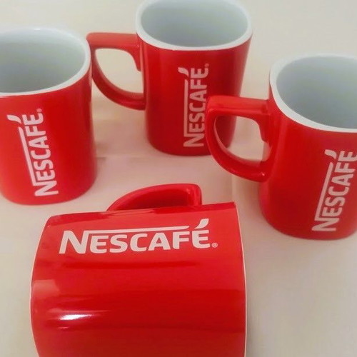 Nescafé Red Mug set of 4 ceramic coffee cups