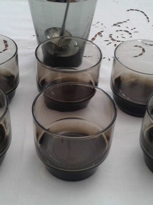 Whiskey glass set of 6 with ice holder new