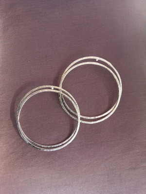 Double hoop earrings Myfashionfruit silver color like new