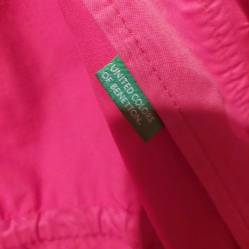 Benetton cotton coral trench coat like new, size M