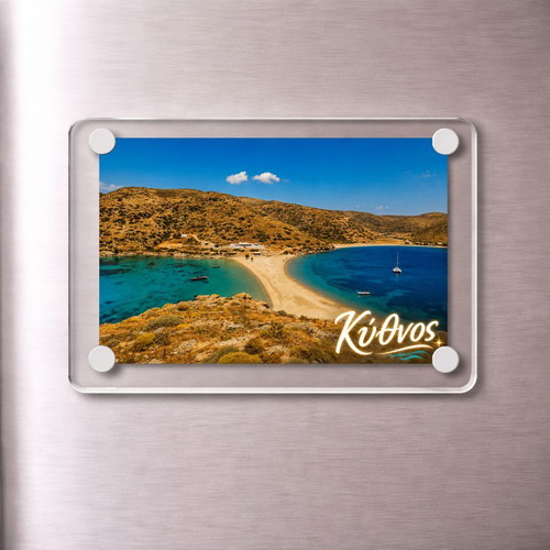 Acrylic fridge magnet 6x9cm – Kythnos, Greek Summer collection