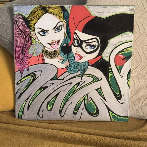 Harley Quinn Handmade Canvas 40x40