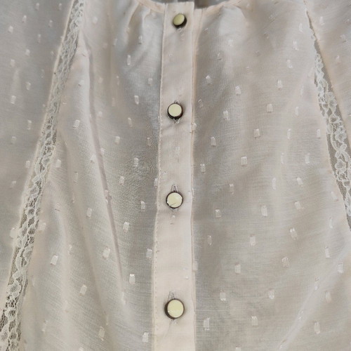 Mango women's shirt like new, cream with lace, XS-S