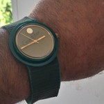 Movado TwentyFouv Time Museum 1980 μεταχειρισμένο ρολόι quartz