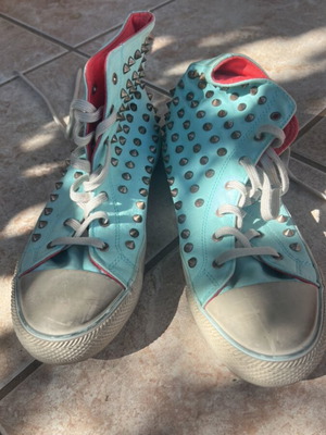 Pull & Bear athletic shoes used, size 39, blue with pink interior