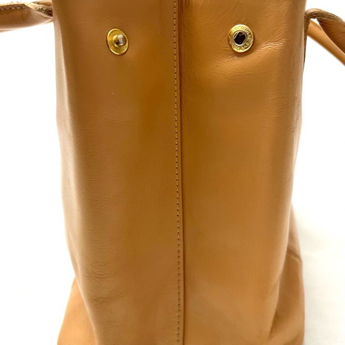 Дамска чанта Longchamp Roseau от бежова кожа употребявана