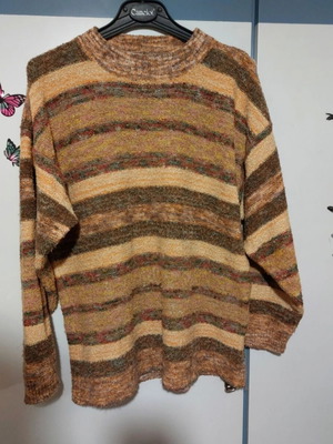 90s style multicolor sweater Greek tailoring