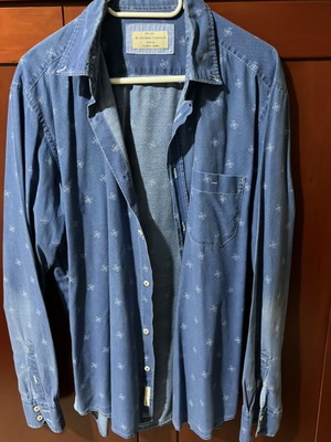 Oxford Company Denim shirt used, size L, blue