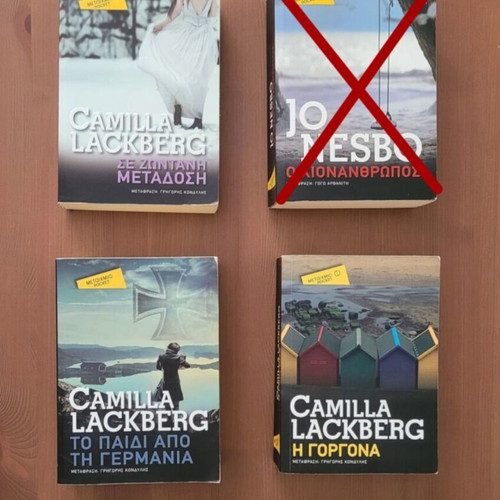 Camila Lackberg books used, pack of 3, pocket size