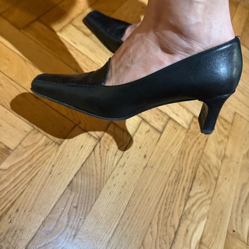 Heels used with square toe, black, size 38 Chaniotakis