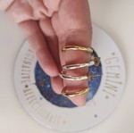Gold silver earrings like new