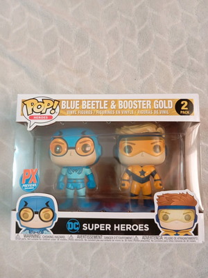 Funko Pop 2 pack Blue Beetle & Booster Gold new PX Previous exclusive