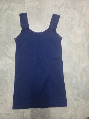 Black and blue lace tank top like new, size XS
