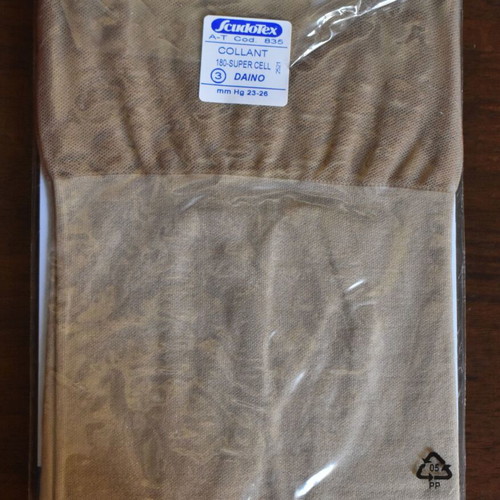 Scudotex Tights 180 Den Compression 23-26 mmHg Beige New