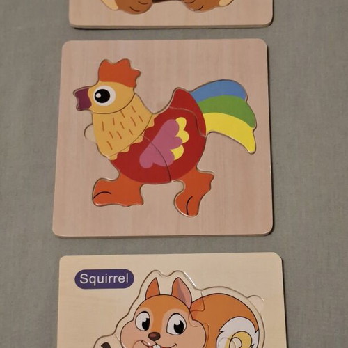 Set of 3 animal puzzles