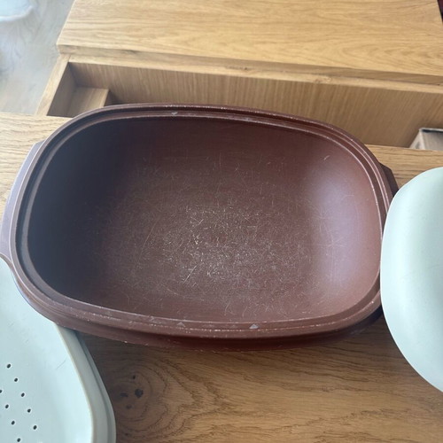 Tupperware vintage retro vegetable-rice steam container used