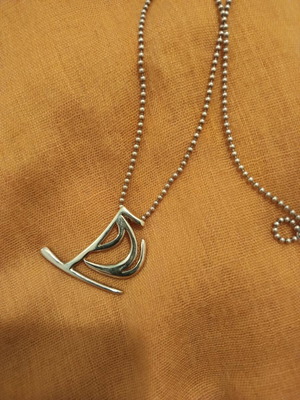 Silver pendant-brooch handmade with original design