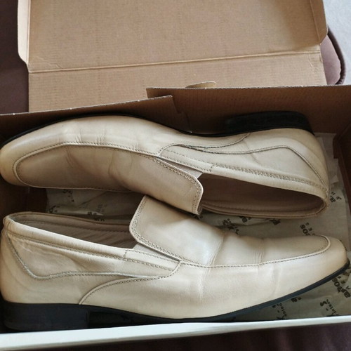 Anteos men's leather shoes like new, beige, size 42