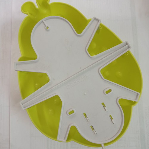 Children's wall lights used, set of 2, plastic light green with ladybug design