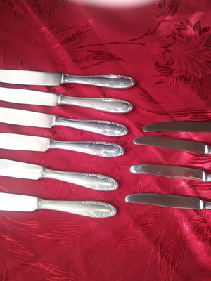 Rostfrei knives used, set of 10, 1950s, stainless steel