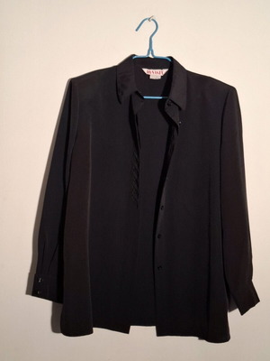 Black long shirt like new, size L