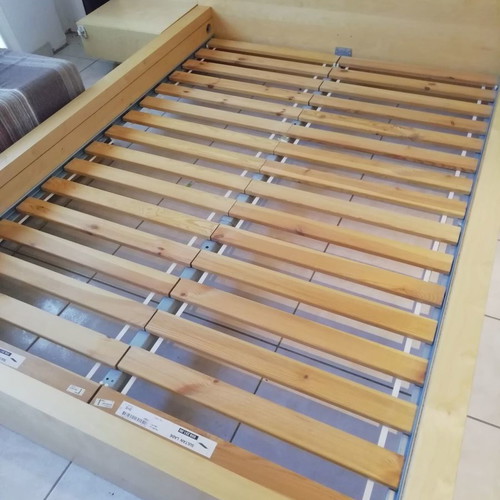 Ikea double bed used with 2 nightstands