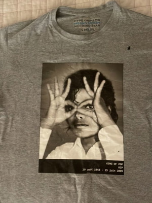 Hype Means Nothing Michael Jackson vintage t-shirt μεταχειρισμένο, γκρι, μέγεθος L
