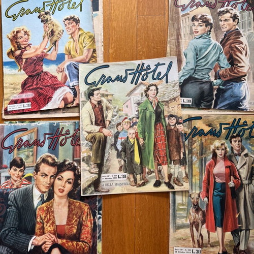 Italian magazines used, pack of 9, 1950s