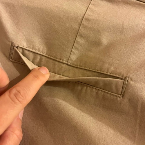 Beige cotton pants Only with pleats used, size S
