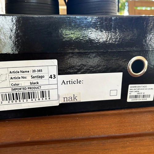 Nak shoes men's boots new, size 43, black leather