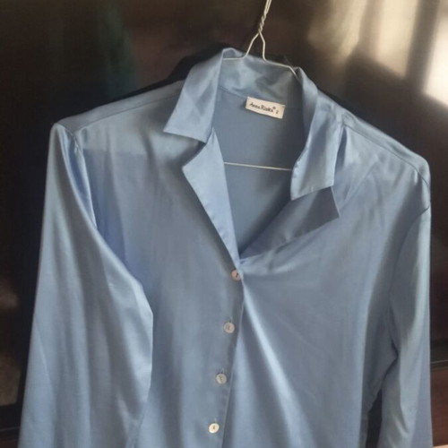 Classic satin shirt Anna Riska used, light blue